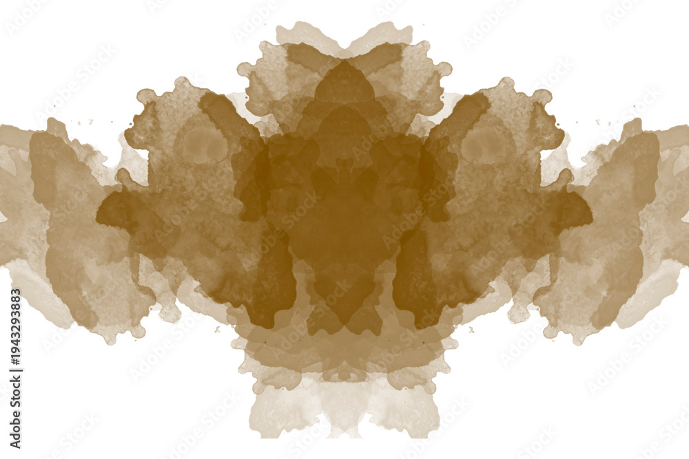 custom made wallpaper toronto digitalManchas de tinta marrón que crean dibujos abstractos, usadas en psicologÃa, con fondo transparente.
