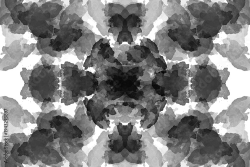 Wallpaper Mural Manchas de tinta negra que crean dibujos abstractos, usadas en psicología, con fondo transparente. Torontodigital.ca