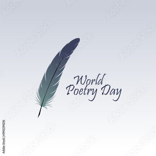 Vector graphic of World Poetry Day for World Poetry Day celebration.