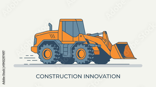 Modern Loader Machinery Equipment Moving Dirt During Construction Project