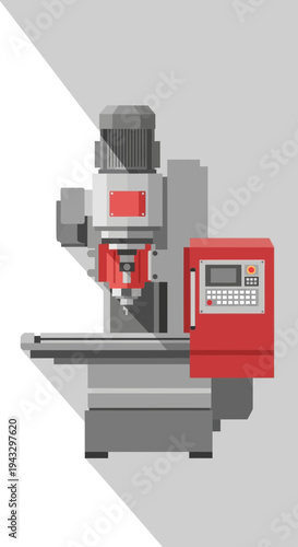 Modern Milling Machine Industry Technology Factory Precision Engineering