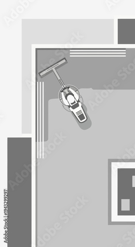 Modern Vacuum Cleaner Performing Routine Household Cleaning Tasks