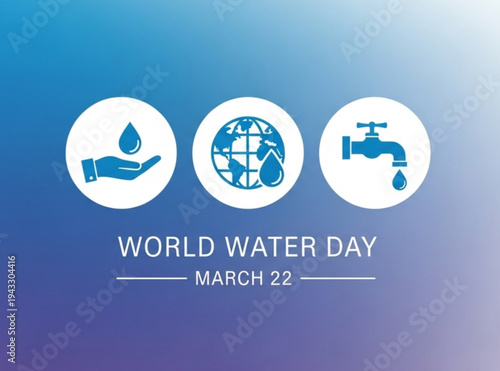 World Water day is observed every year on March 22, highlights the importance of freshwater. The day is used to advocate for the sustainable management of freshwater resources. Vector illustration