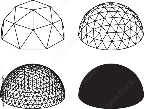 Futuristic Geometric Wireframe Sphere and Polygon Mesh Globe Illustration for Technology Presentations, Data Visualization and Digital Network Concepts