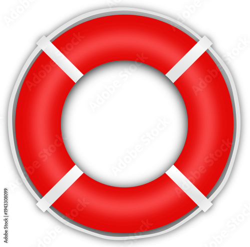 life buoy on white background