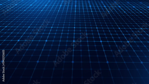 Grid for Virtual Technology Futuristic User Interface HUD. Dark Blueprint Grid. Sci-Fi Squares Mosaic Digital Tech VR Backdrop. Vector Background.

