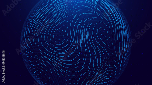 Abstract Earth’s Magnetic Field Swirling Globe With Dynamic Data Flow Showing Geophysical Energy Patterns For Climate Science And Space Technology Research. Vector Illustration.