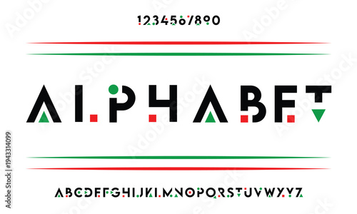 Abstract Minimal Modern Alphabet Design with EPS File Format for Versatile Graphic Applications