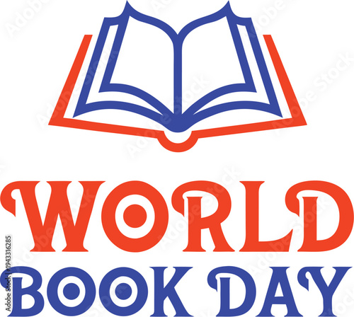 World Book Day vector illustration, open book with flying dove, literary celebration symbol.
