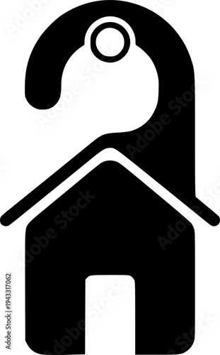 vector Door hanger silhouette, Door hanger svg, House door hangers silhouette, House door hangers svg, Door hanger vector
