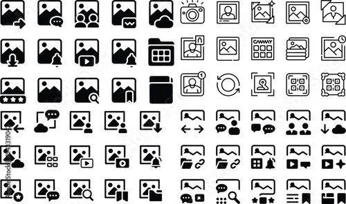 Set of 80 web and mobile icons vector