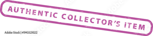 Authentic collectors item stamp with purple text