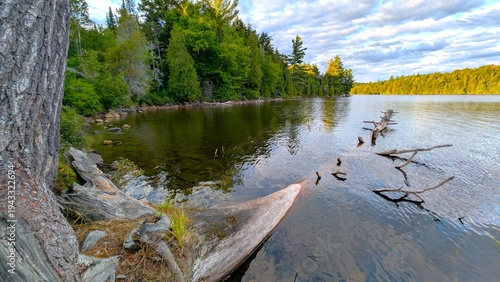A SMALL LAKE ALONG A HIKING PATH IN ALGONQUIN PARK