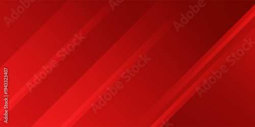 Colorful abstract banner background with red gradations and dynamic slash shapes in modern Memphis style. Vibrant geometric vector design ideal for posters,