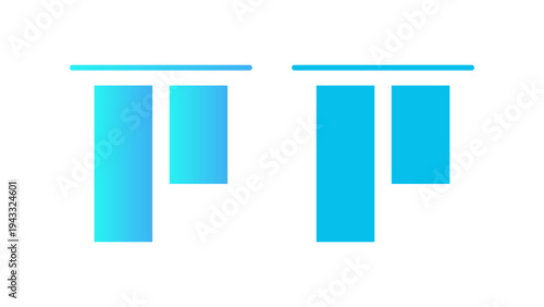 Align Top Positioning Symbol For Layout Arrangement And Element Placement Control Color Icon