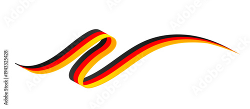 German Wavy Flag. Germany National Symbol. 