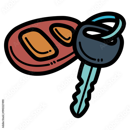 car key illustration