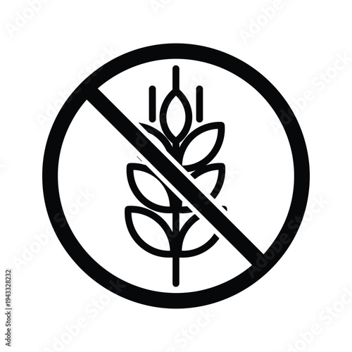No Wheat Symbol - Gluten-Free Icon