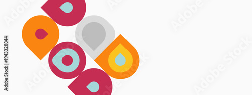 Colorful stacked letterforms spell pop. Design features vibrant orange, teal, gray hues. Minimalist aesthetic, clean lines, modern style.