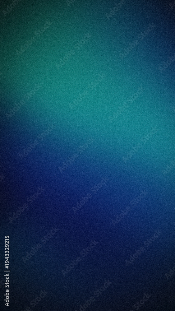 Obraz premium Dark emerald green and deep navy blue grainy vertical gradient with a luxury moody texture