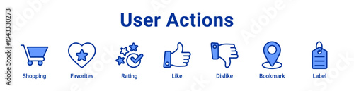 User Actions Icon Banner and Collection