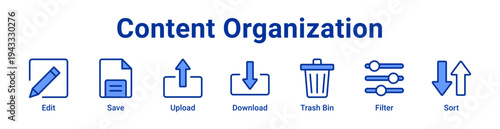 Content Organization Icon Banner and Collection