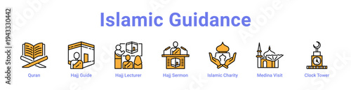 Islamic Guidance Icon Banner and Collection