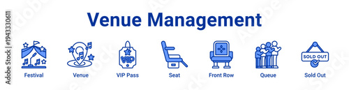 -Venue Management Icon Banner and Collection