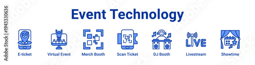 -Event Technology Icon Banner and Collection