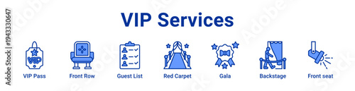 -Vip Services Icon Banner and Collection