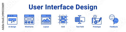 -User Interface Design Icon Banner and Collection