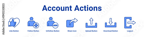 -Account Actions Icon Banner and Collection