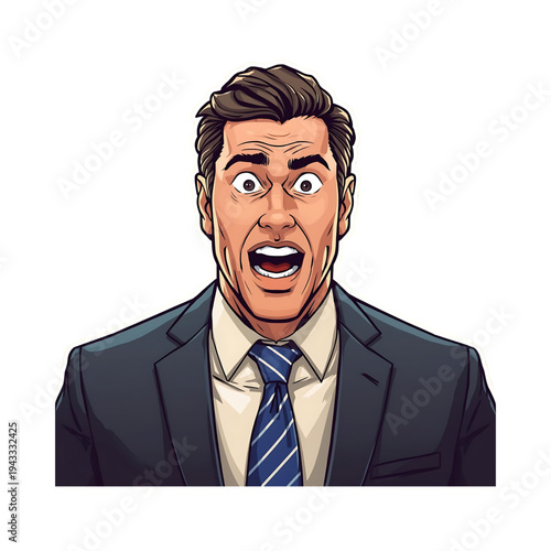 young entrepreneur with a shocked face