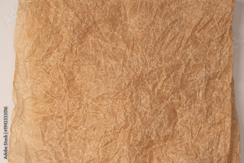 Crumpled paper as background. Top view.