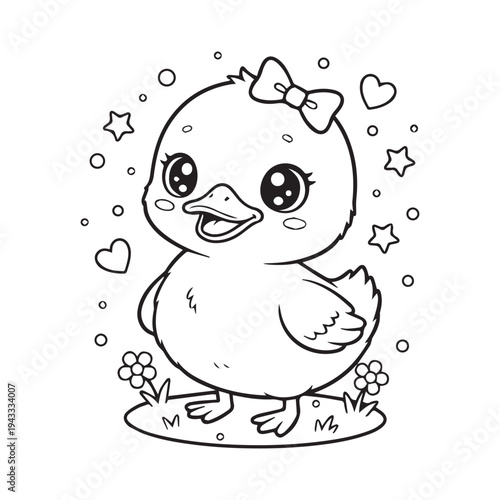 Cute Kawaii Easter Coloring pages Kids