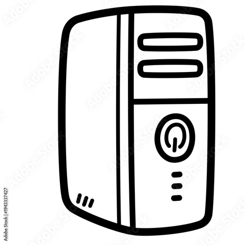 cpu tower illustration