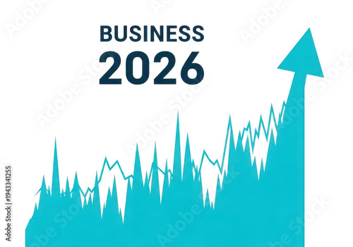 Business growth graph with upward trend and arrow pointing to success isolated on transparent background