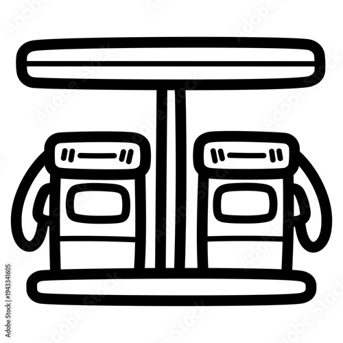 gas station illustration