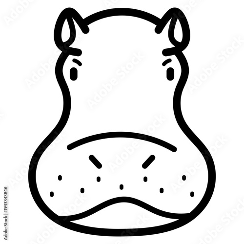 hippopotamus illustration