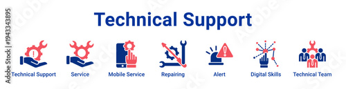 Technical Support Icon Banner