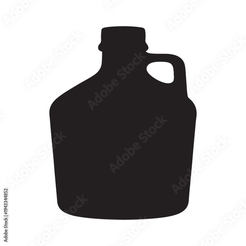 A vector illustration of a retro jug of moonshine alcohol. Moonshine liquor Jug. Distilled hard liquor Jug icon.