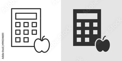 Calorie Counter Icon representing nutrition tracking, diet management, fitness monitoring, and healthy eating habits.