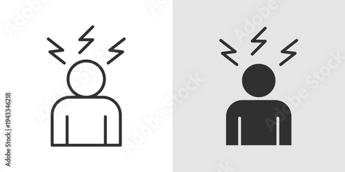 Anxiety Icon representing mental health awareness, stress, emotional imbalance, and support for managing anxiety and related conditions.