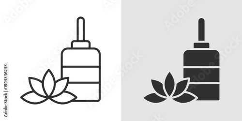 Aromatherapy Icon representing essential oils, relaxation therapy, stress relief, wellness treatments, and holistic health practices.