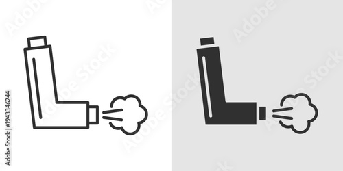 Asthma Icon representing respiratory health, lung care, asthma management, and medical support for breathing related conditions.