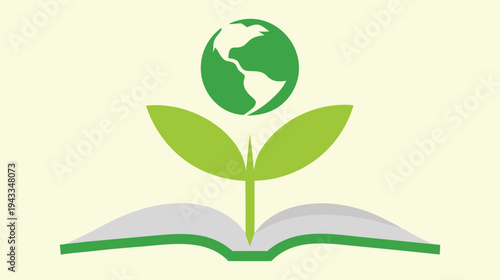 Growing a Sustainable Future: An Illustration Representing Environmental Education and the Harmony Between Nature and Knowledge for a Brighter Tomorrow