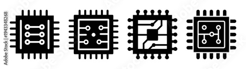 Download vector graphic of integrated circuit chips for electronics engineering and design projects