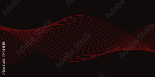 Abstract Dark Red Wave Background Elegant Flowing Lines Luxury Corporate Design