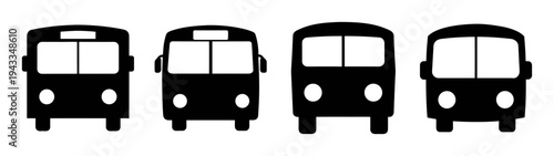 Find different bus types top view transport vehicle vector illustration for graphic design needs