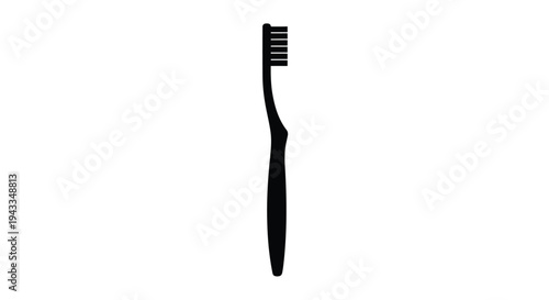 A black silhouette of a toothbrush against a white background silhouette